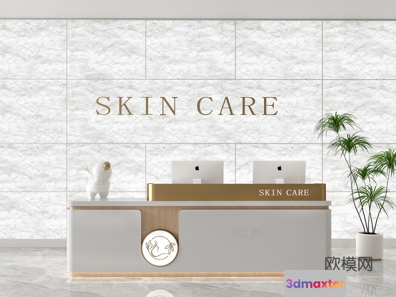 Modern Reception Desk 3D Model - 6368 - VRAY Render