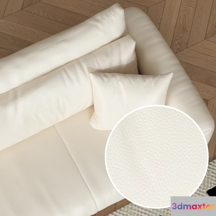 Modern White Couch 3D Model - 20974 - VRAY Render
