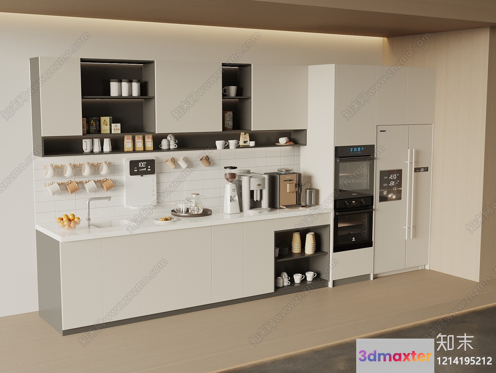 Modern Kitchen Setup 3D Model - 11788 - VRAY Render