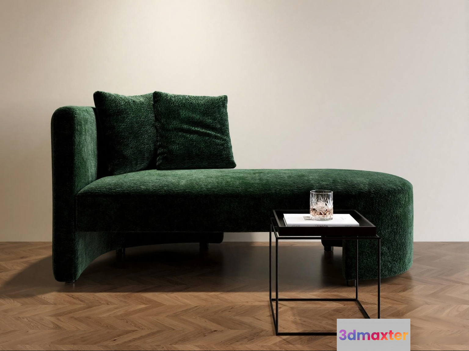 Modern Green Sofa 3D Model - 7882 - VRAY Render