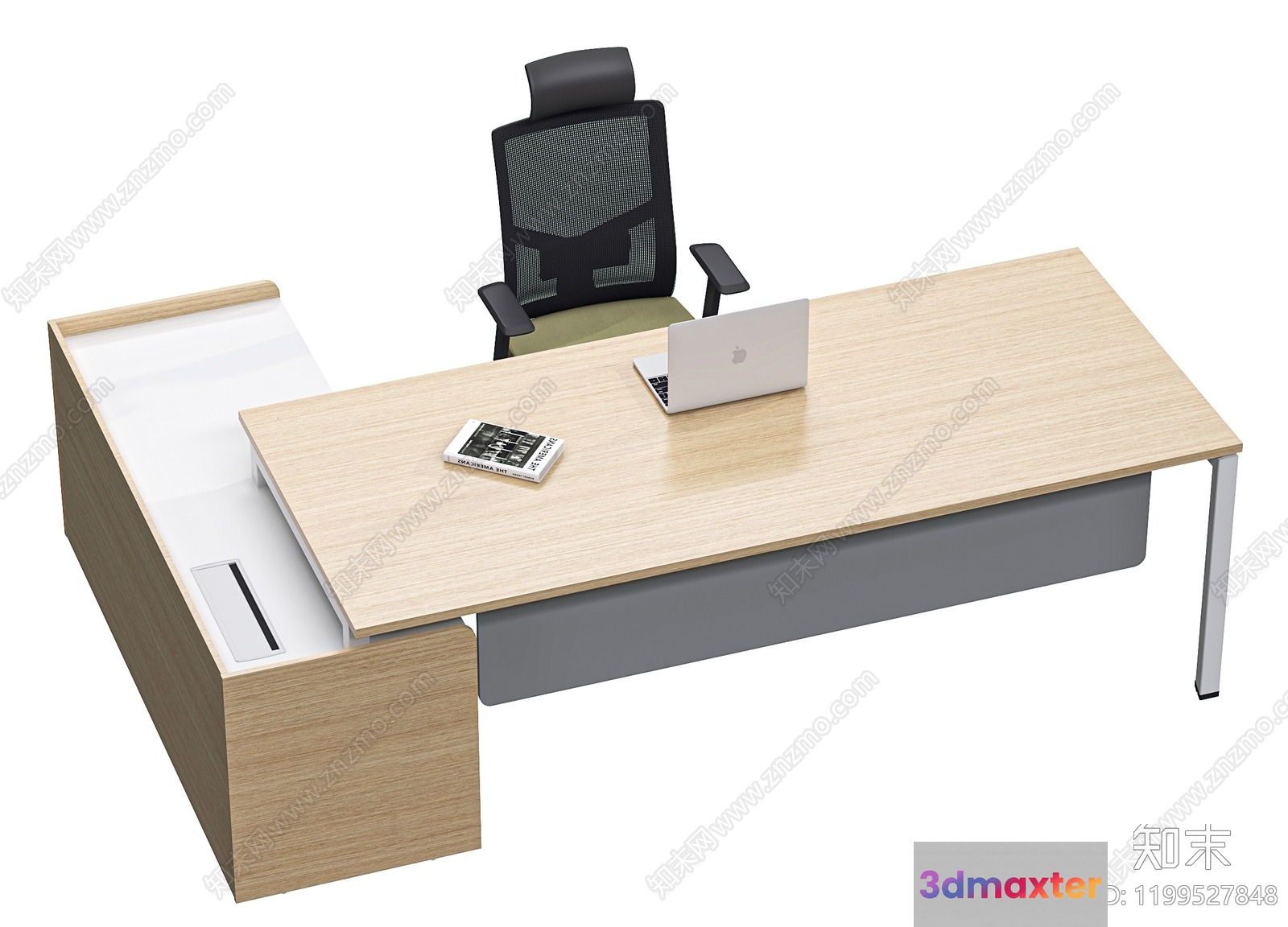 Modern Office Desk 3D Model - 13559 - VRAY Render