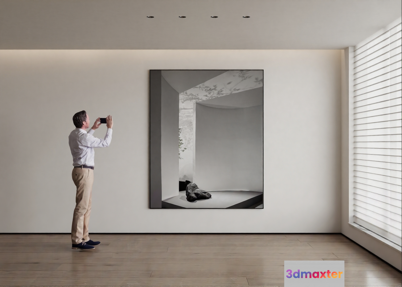 A Man In A White Shirt 3D Model - 4772 - CORONA Render
