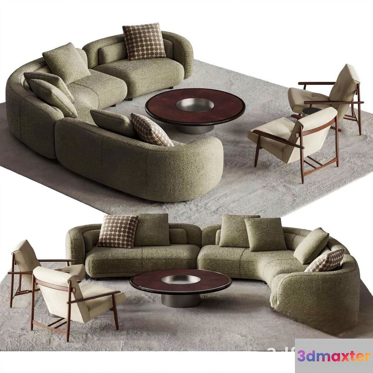 A Modern Living Room 3D Model - 22441 - VRAY Render