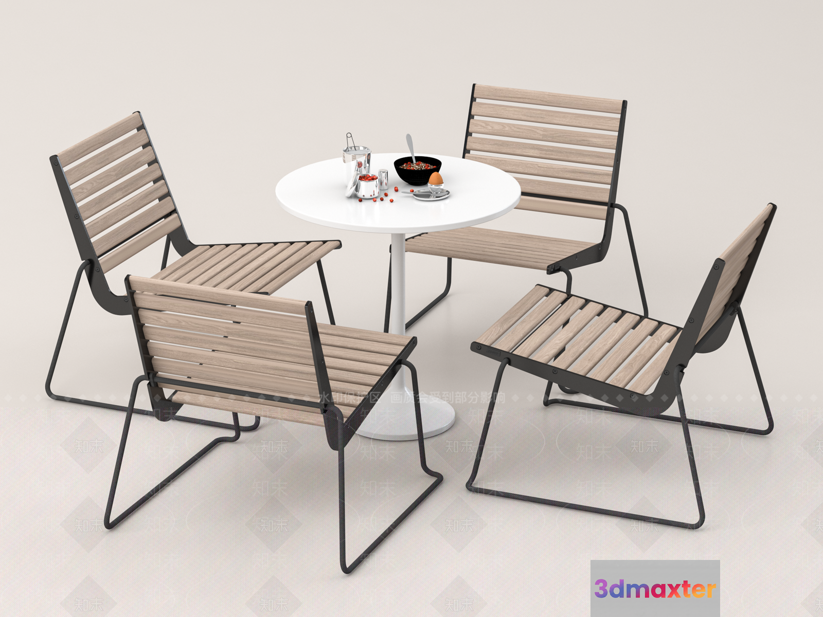 A Patio Set 3D Model - 9198 - VRAY Render
