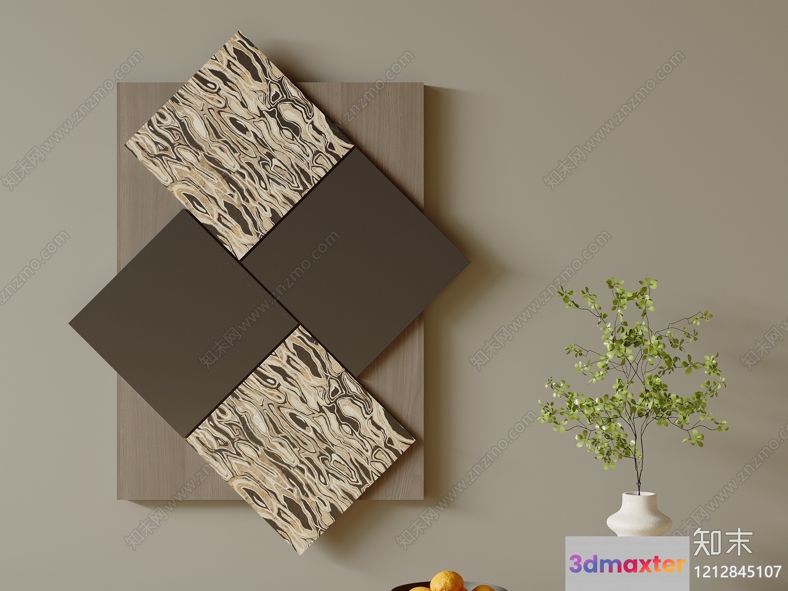 Modern Wall Decor 3D Model - 8426 - VRAY Render