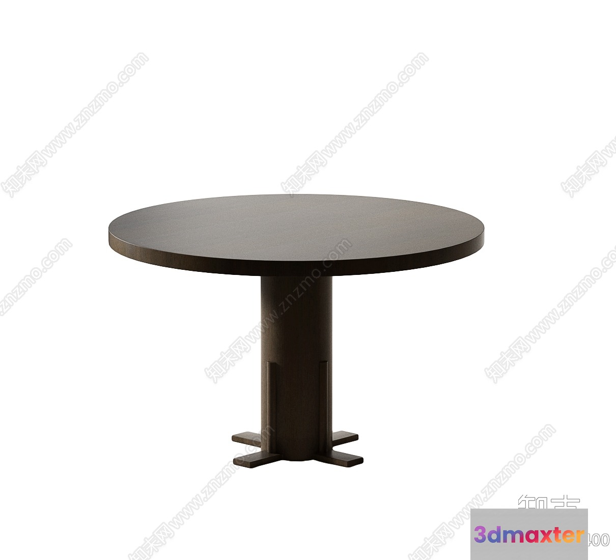 A Small Round Table 3D Model - 2407 - VRAY Render