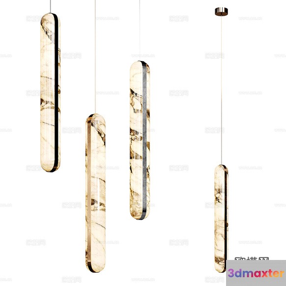 Gold Light Fixture 3D Model - 13484 - CORONA Render