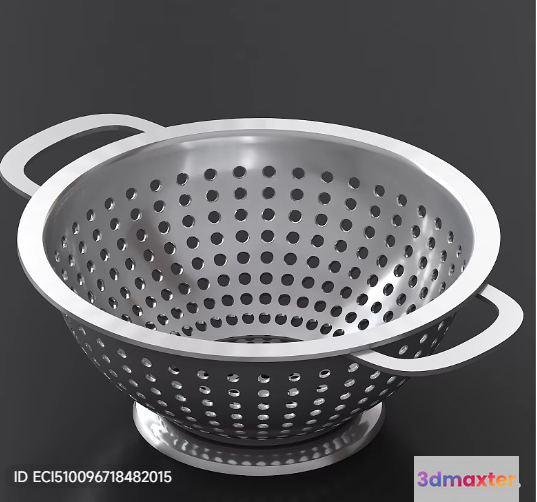 A Metal Colander 3D Model - 4526 - VRAY Render