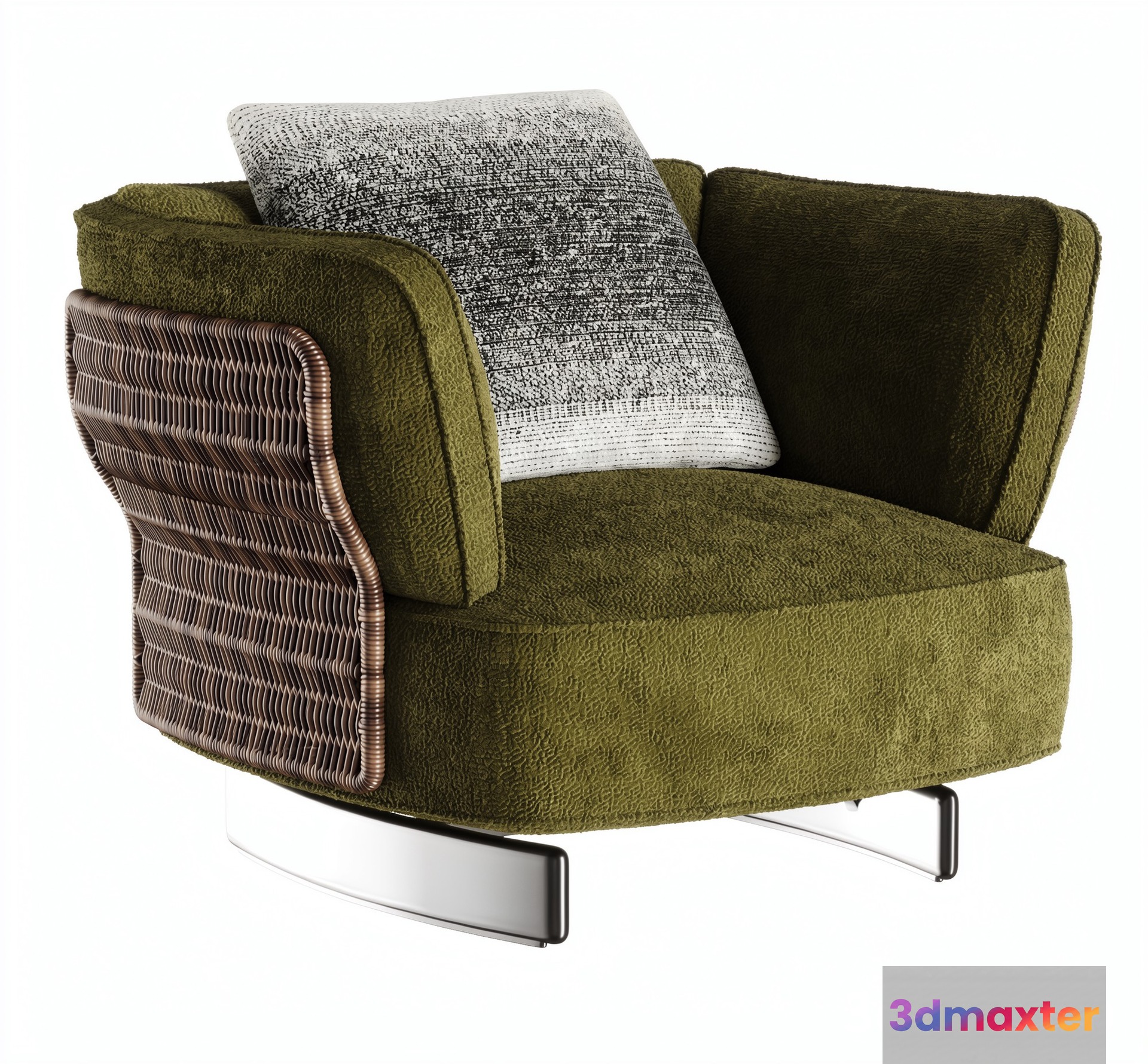 Green Armchair 3D Model - 14791 - VRAY Render