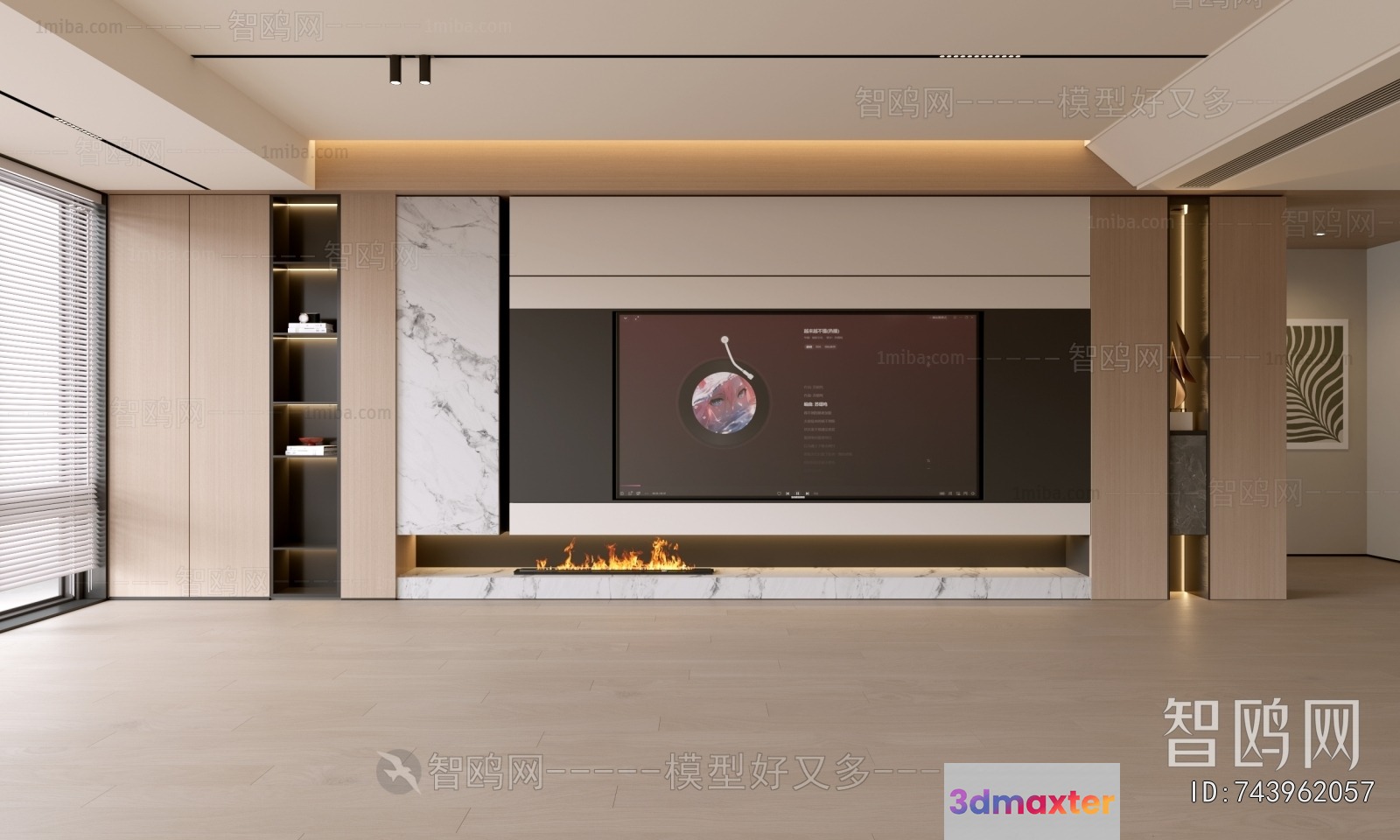 Modern Living Room 3D Model - 4643 - VRAY Render