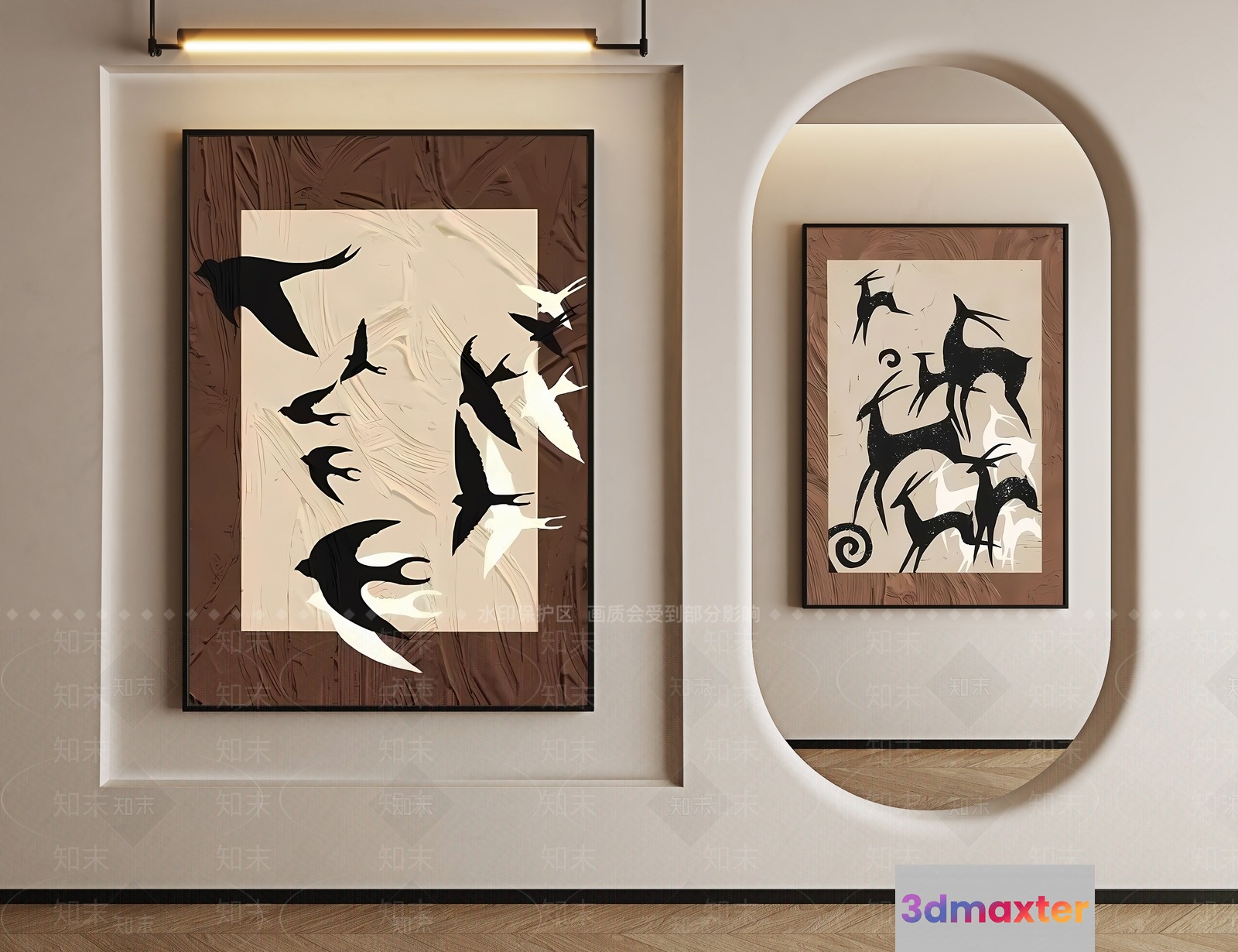 Modern Abstract Art 3D Model - 17277 - VRAY Render
