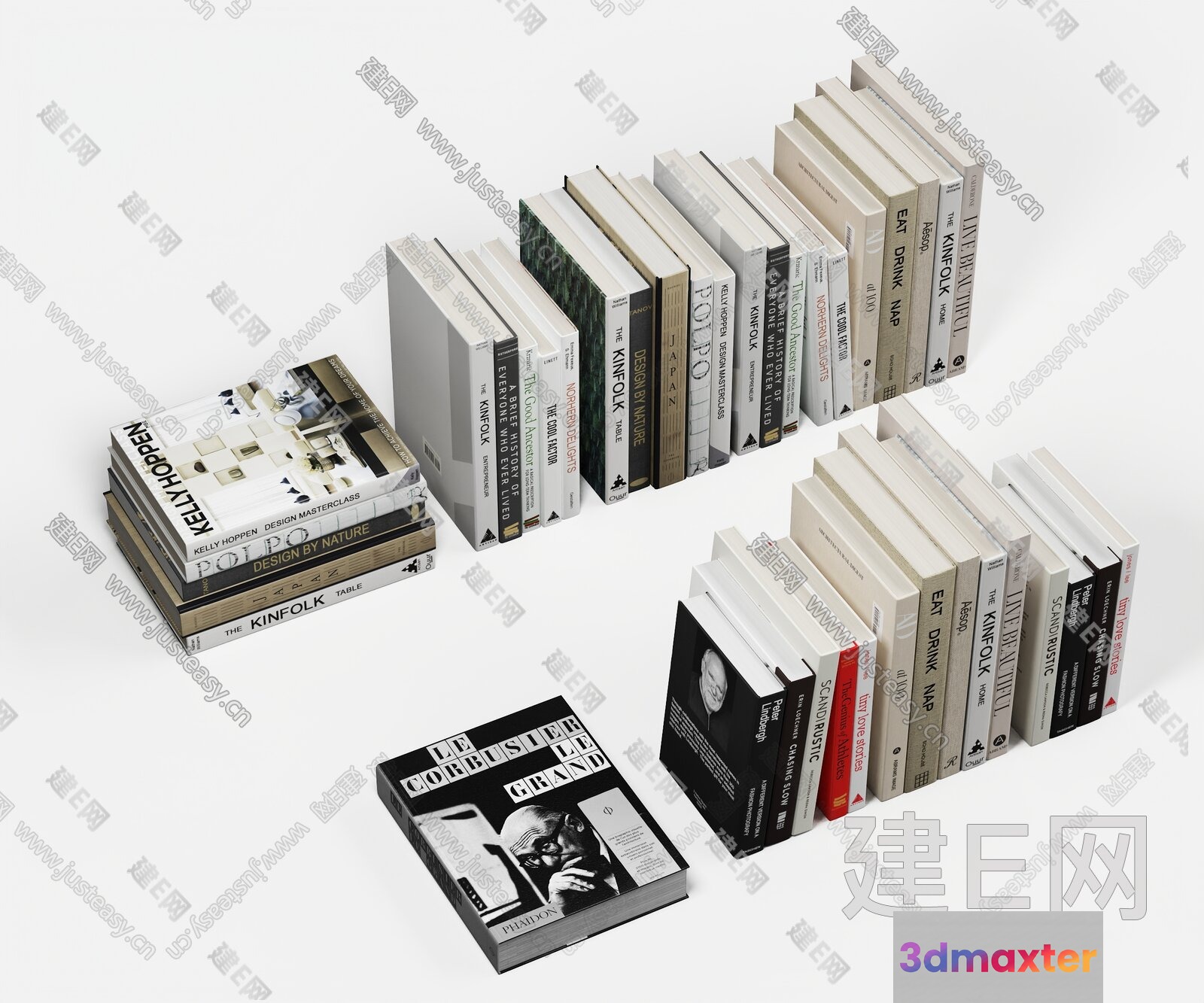 A Collection Of Books 3D Model - 1579 - VRAY Render