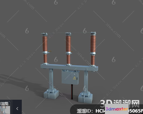 3D Rendering Of A Metal Structure With Copper Coils 3D Model - 1774 - VRAY Render