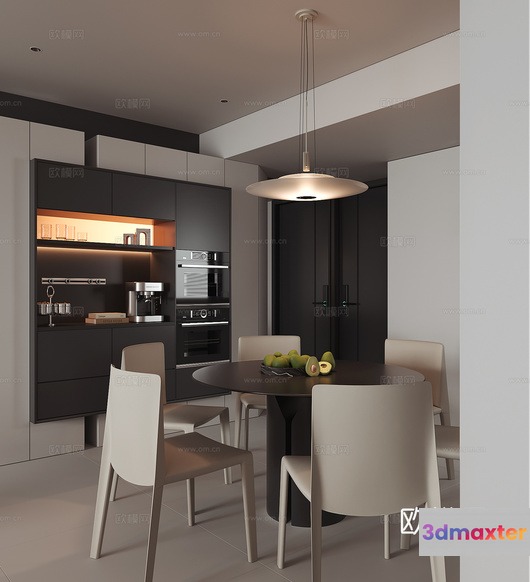 Modern Dining Room 3D Model - 20064 - VRAY Render