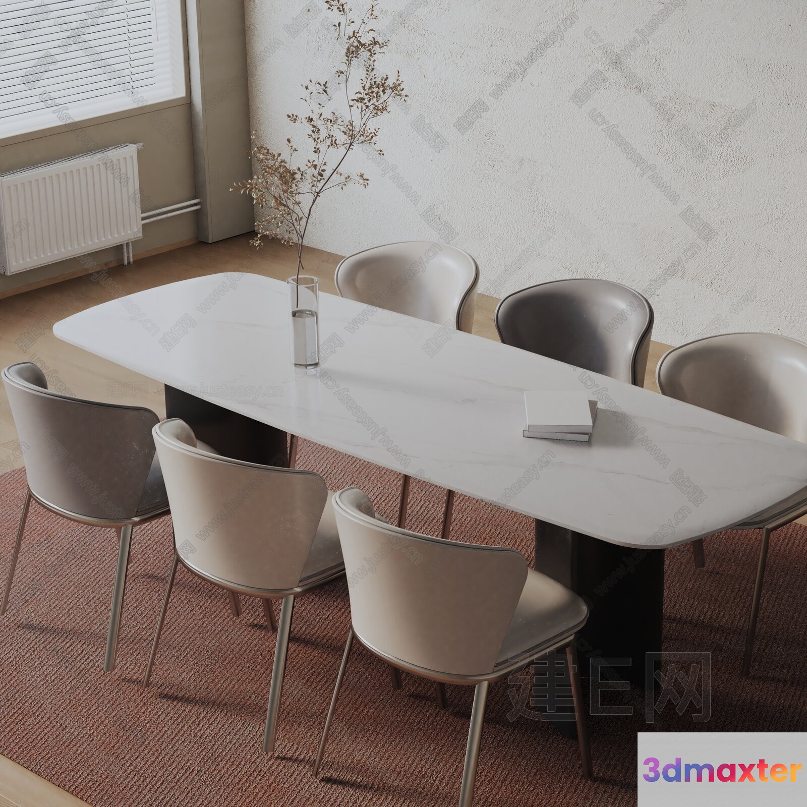 Modern Dining Table 3D Model - 11177 - VRAY Render