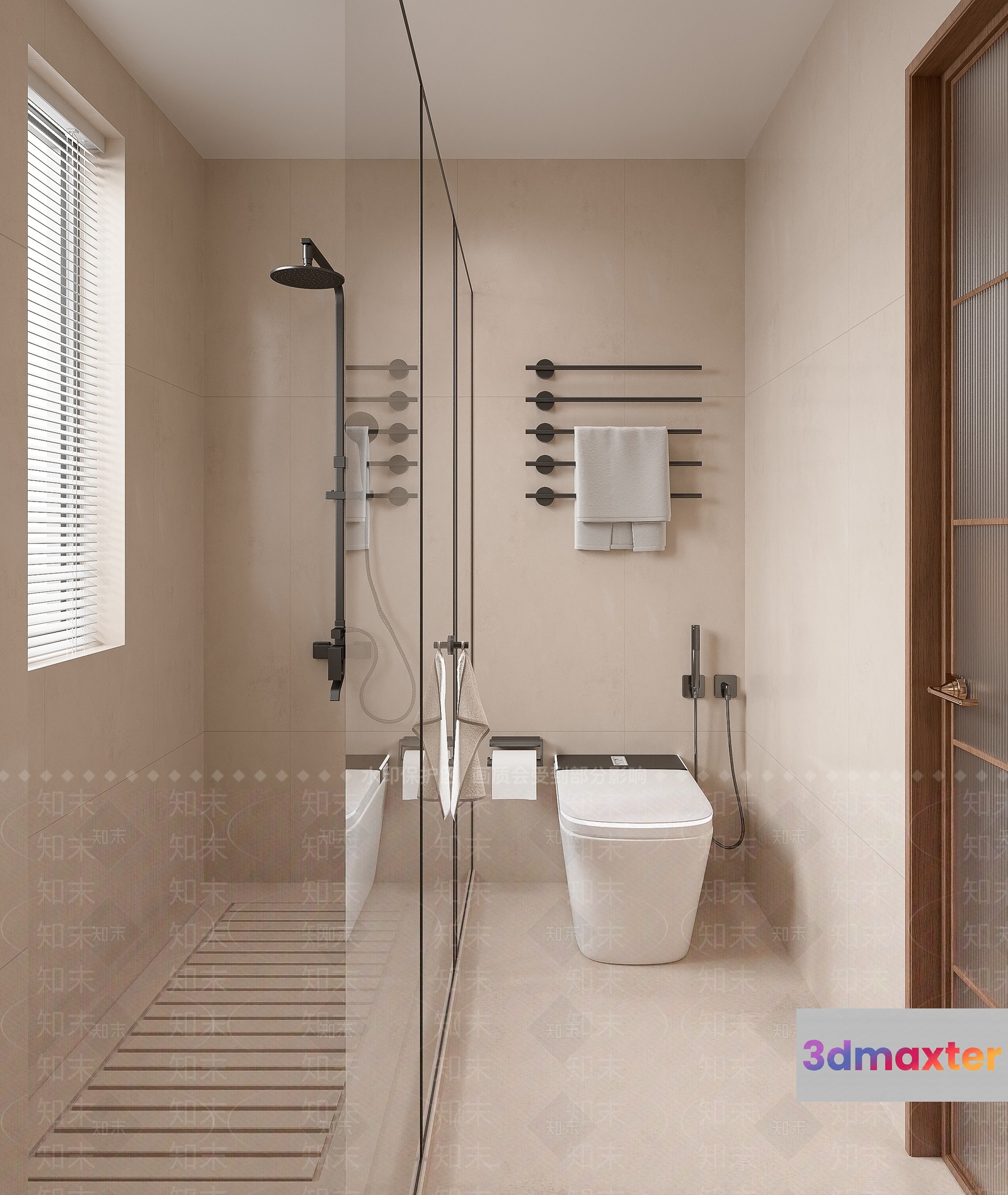 Modern Bathroom Space 3D Model - 18513 - VRAY Render