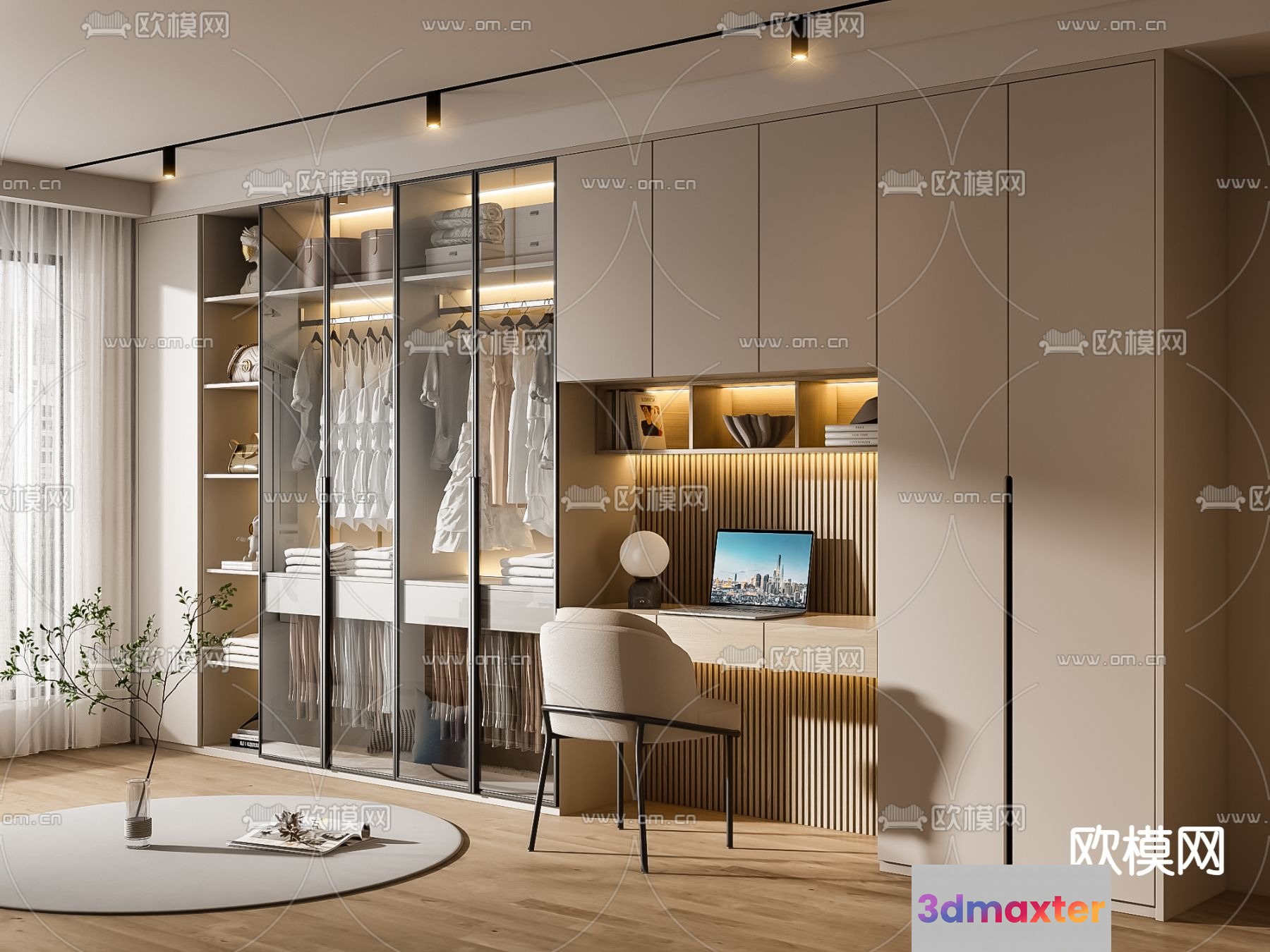 Modern Living Room 3D Model - 13654 - VRAY Render