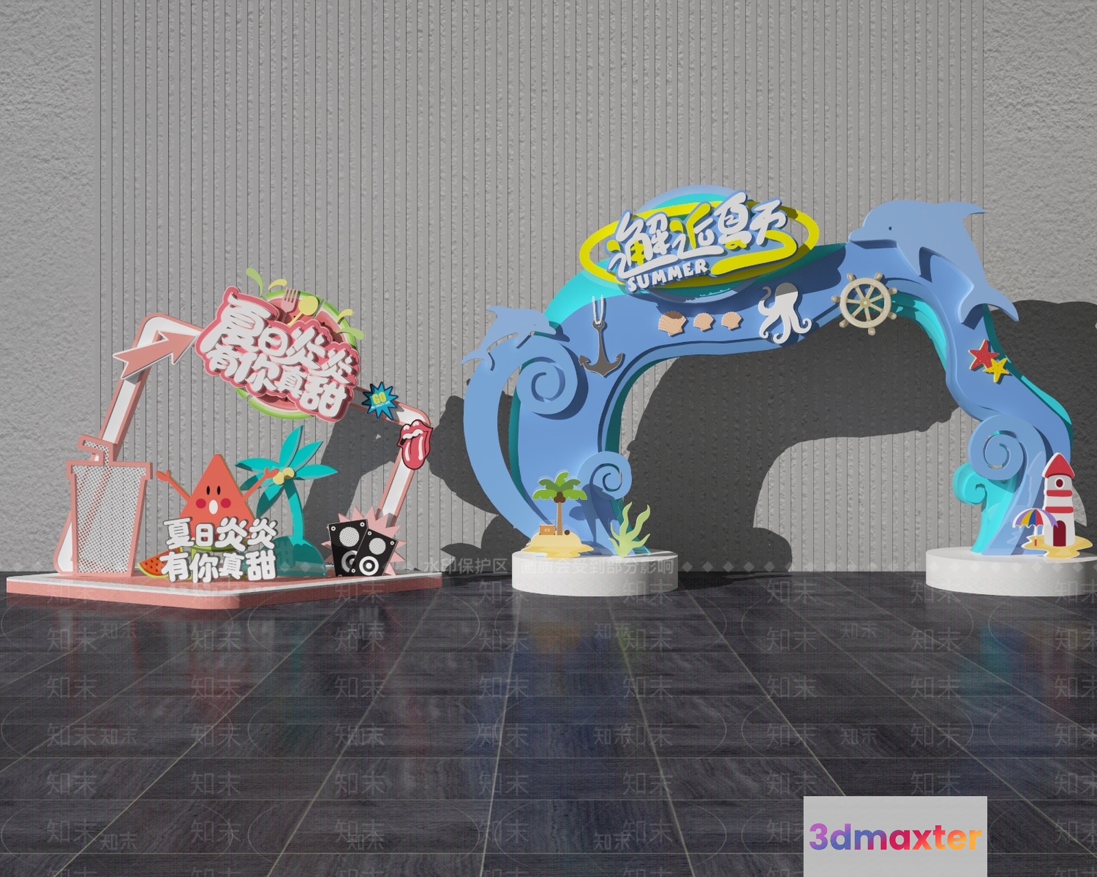 A Decorative Archway 3D Model - 13053 - VRAY Render
