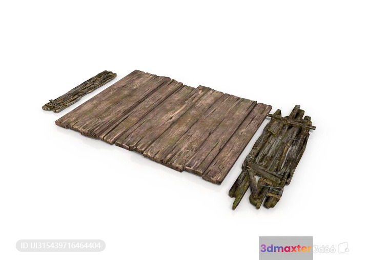 A Wooden Fence 3D Model - 7789 - VRAY Render