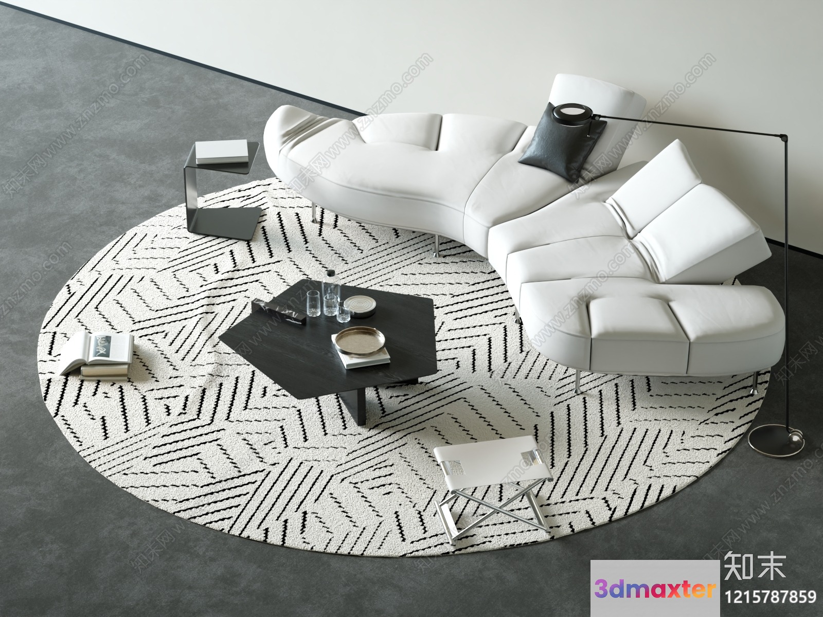 Modern Living Room 3D Model - 14856 - VRAY Render