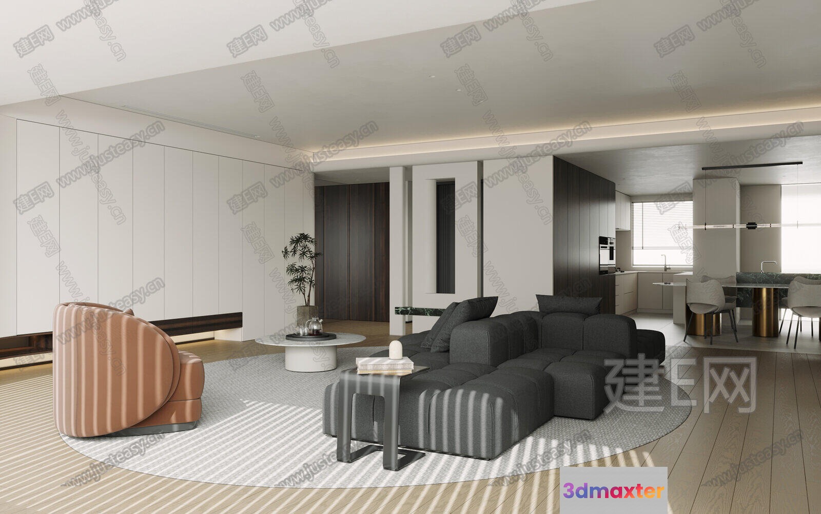 Modern Living Room 3D Model - 16875 - CORONA Render