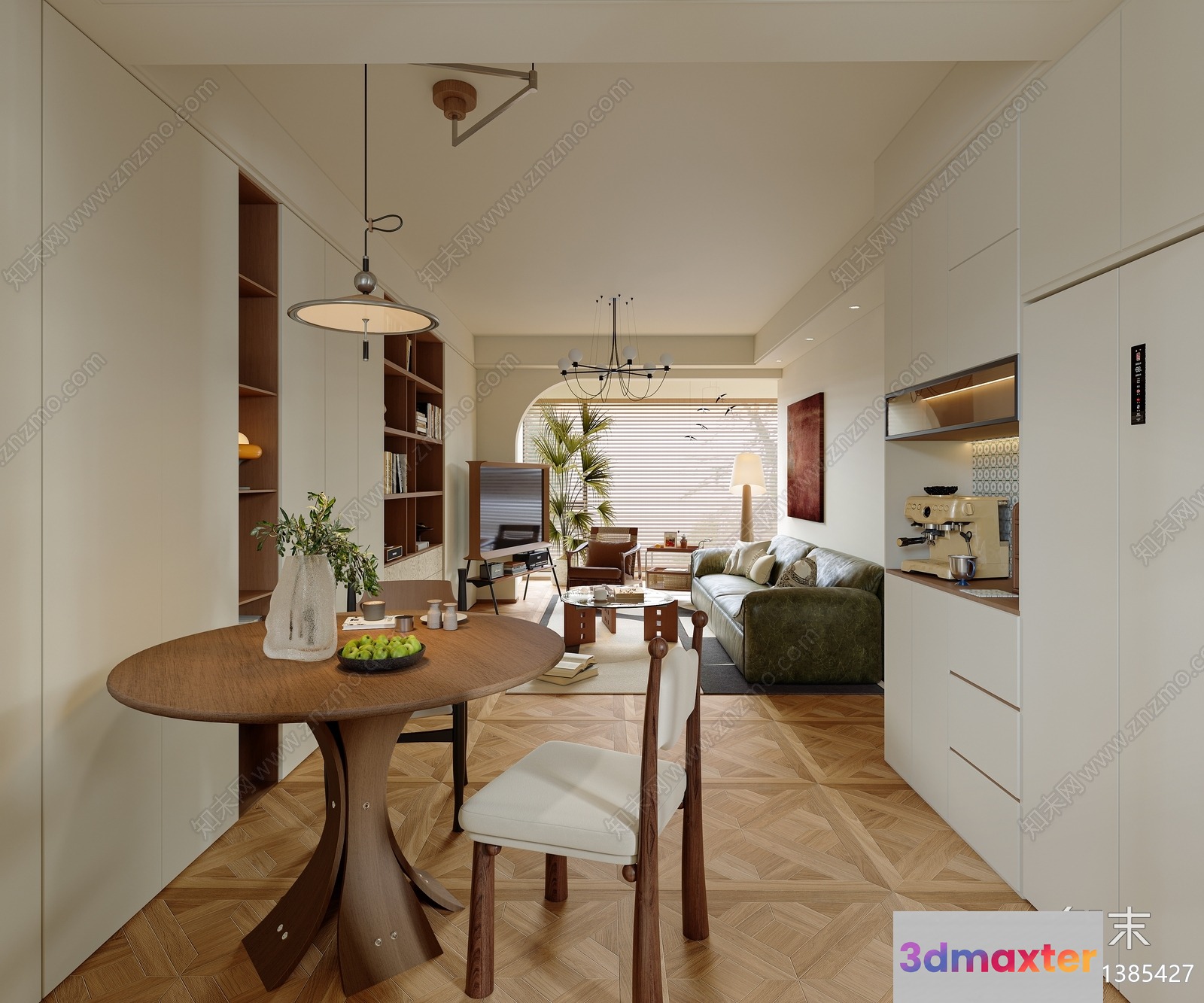Modern Living Room 3D Model - 19249 - VRAY Render