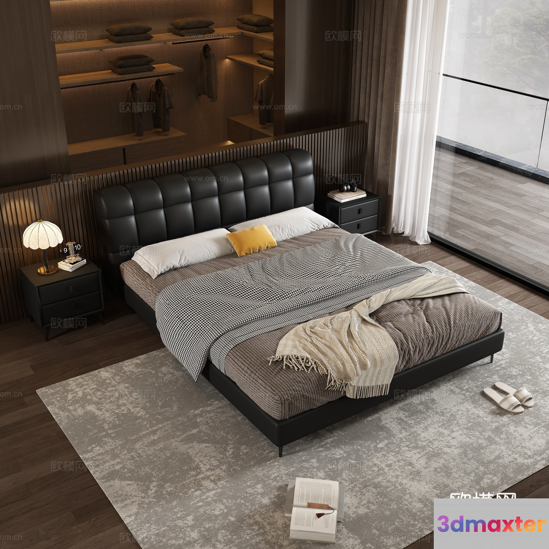 Cozy Modern Bedroom 3D Model - 7112 - VRAY Render