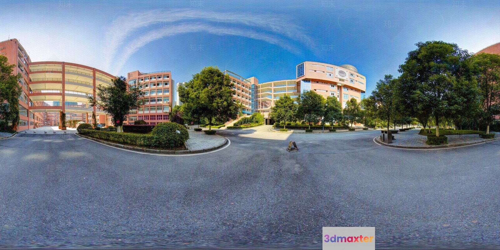 A Large Building With Many Windows 3D Model - 9338 - VRAY Render