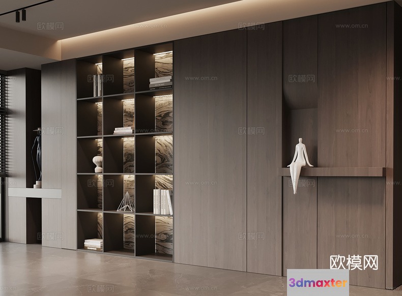 Modern Shelving Unit 3D Model - 1522 - VRAY Render