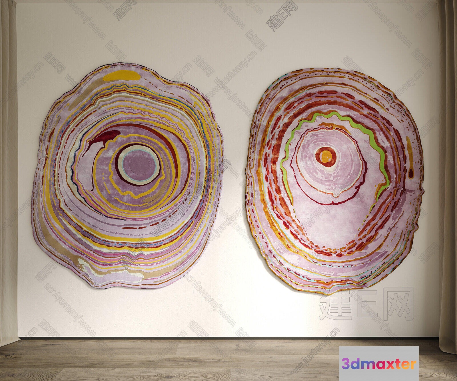 Abstract Art Pieces 3D Model - 20074 - VRAY Render