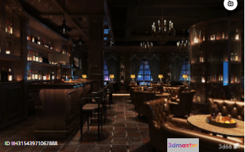 Cozy Dimly Lit Room 3D Model - 312 - VRAY Render
