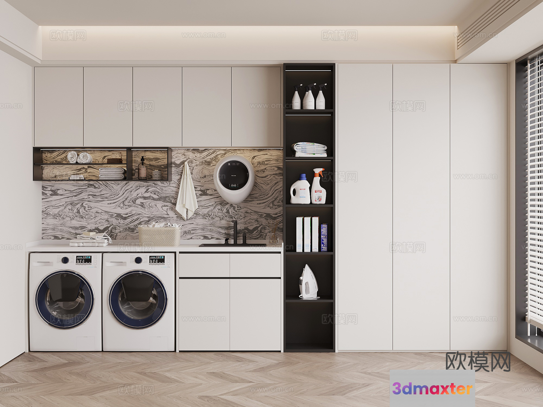 Modern Laundry Room 3D Model - 15171 - VRAY Render