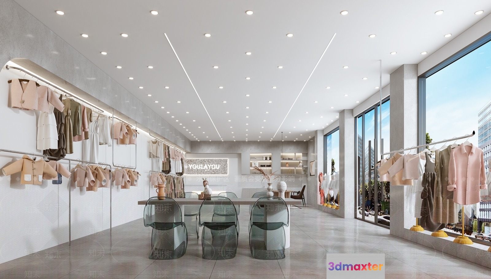 A Modern Clothing Store 3D Model - 897 - VRAY Render