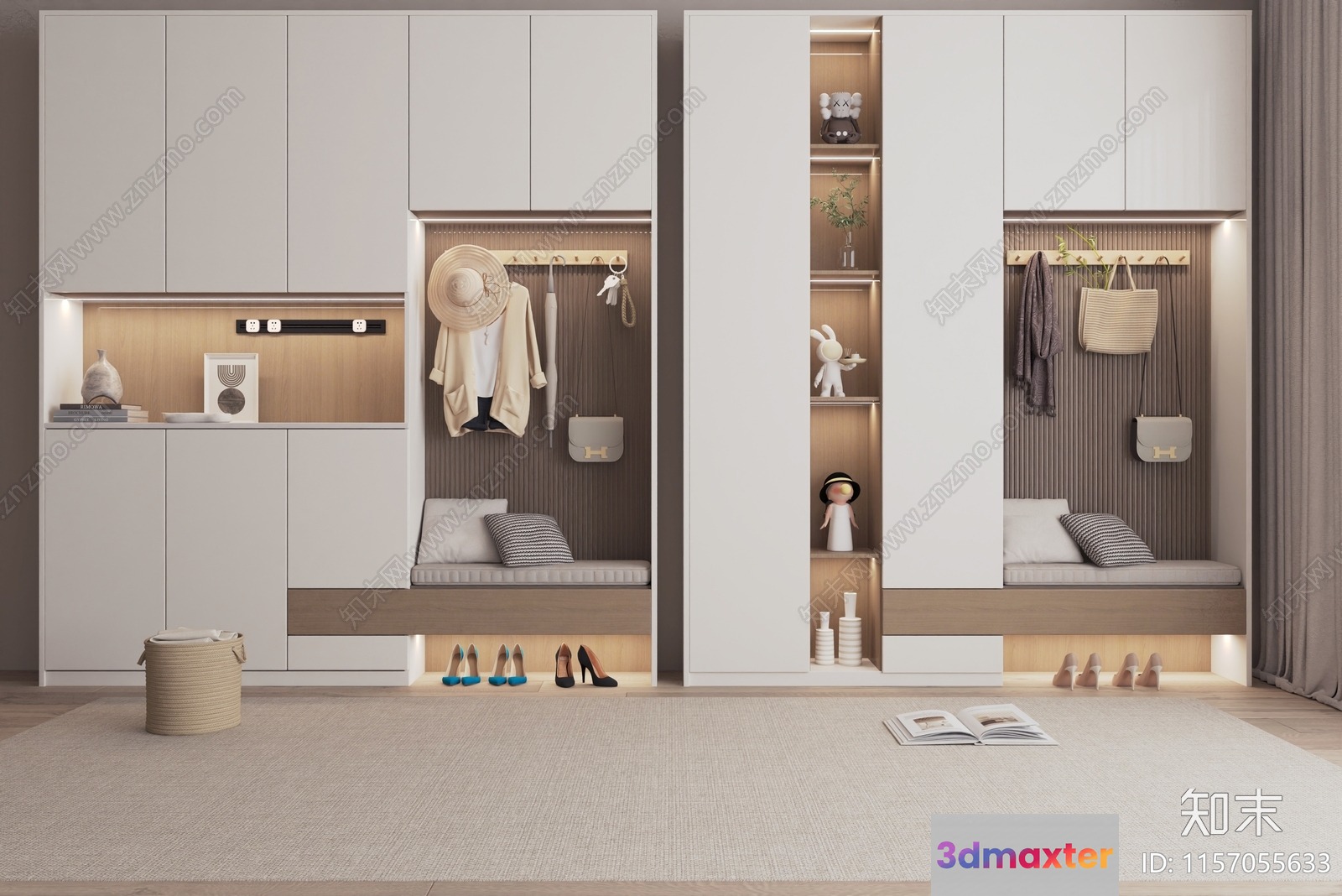 Modern Dressing Room 3D Model - 1941 - VRAY Render
