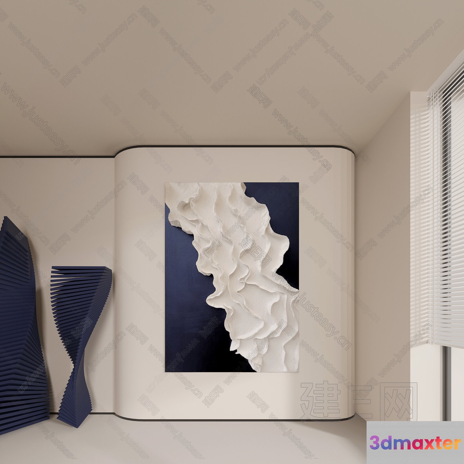 Modern Art Piece 3D Model - 13641 - VRAY Render