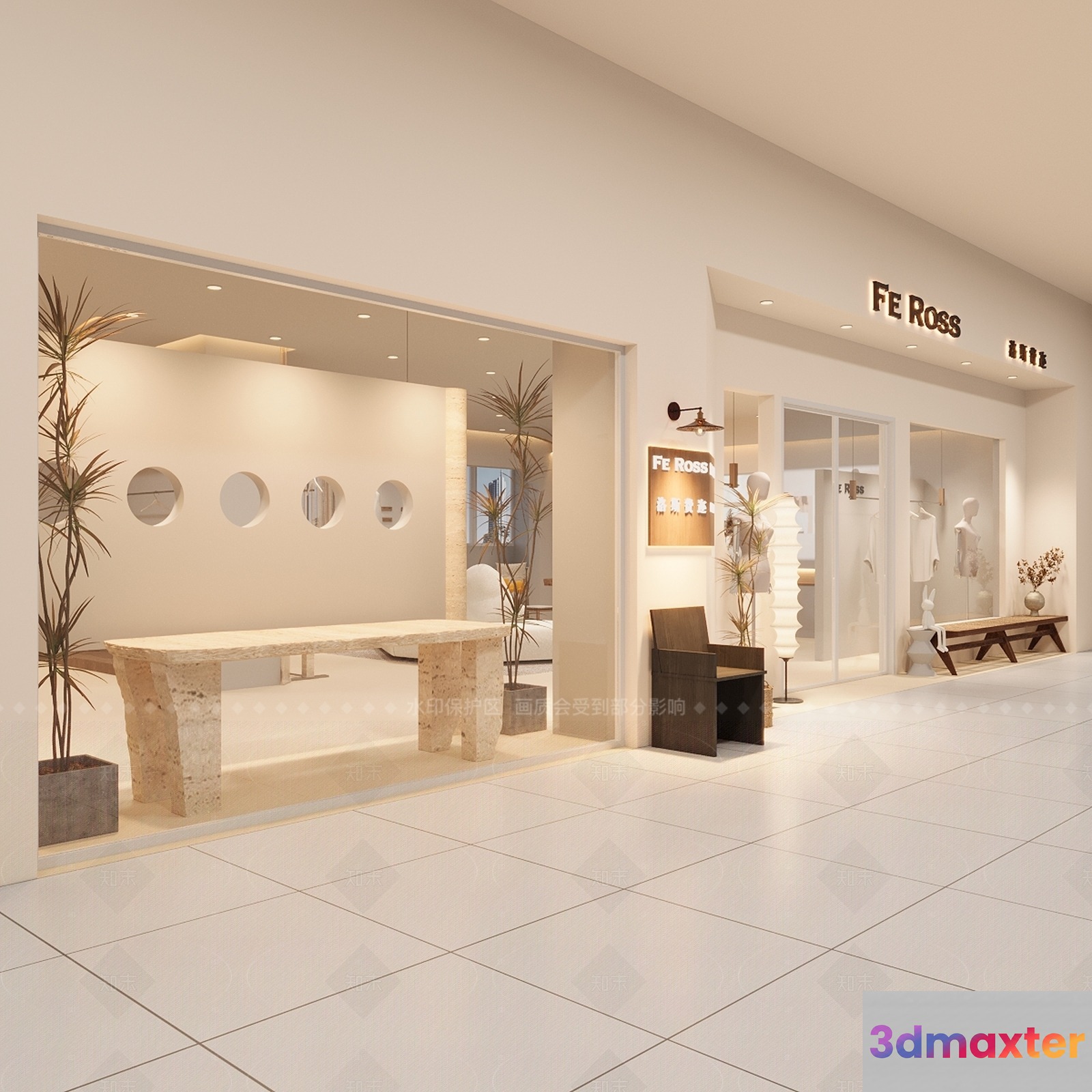 A Modern Store 3D Model - 598 - VRAY Render