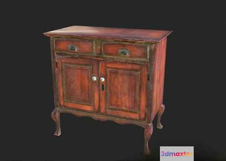 A Wooden Cabinet 3D Model - 954 - VRAY Render