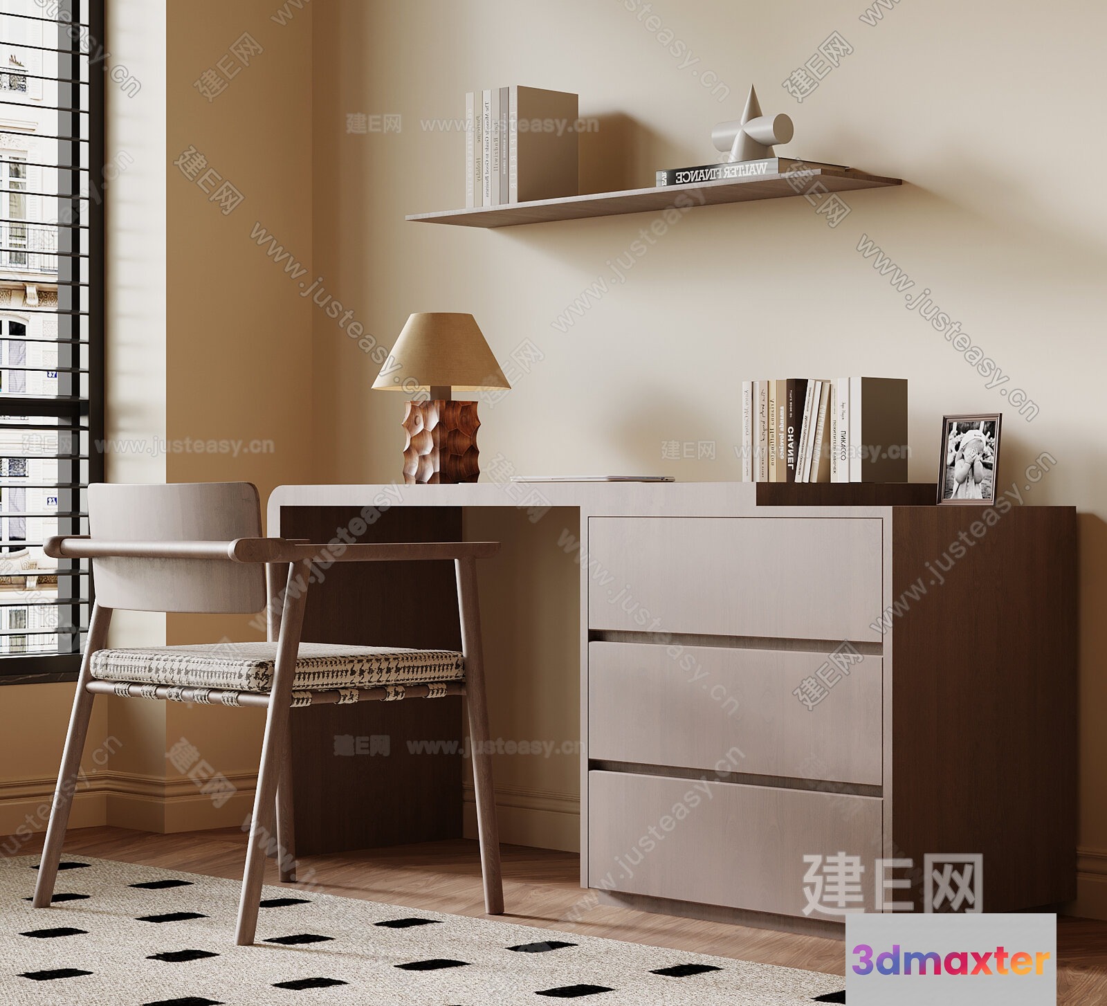 A Minimalist Desk Setup 3D Model - 5671 - VRAY Render