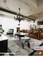 Modern Living Room 3D Model - 8212 - VRAY Render