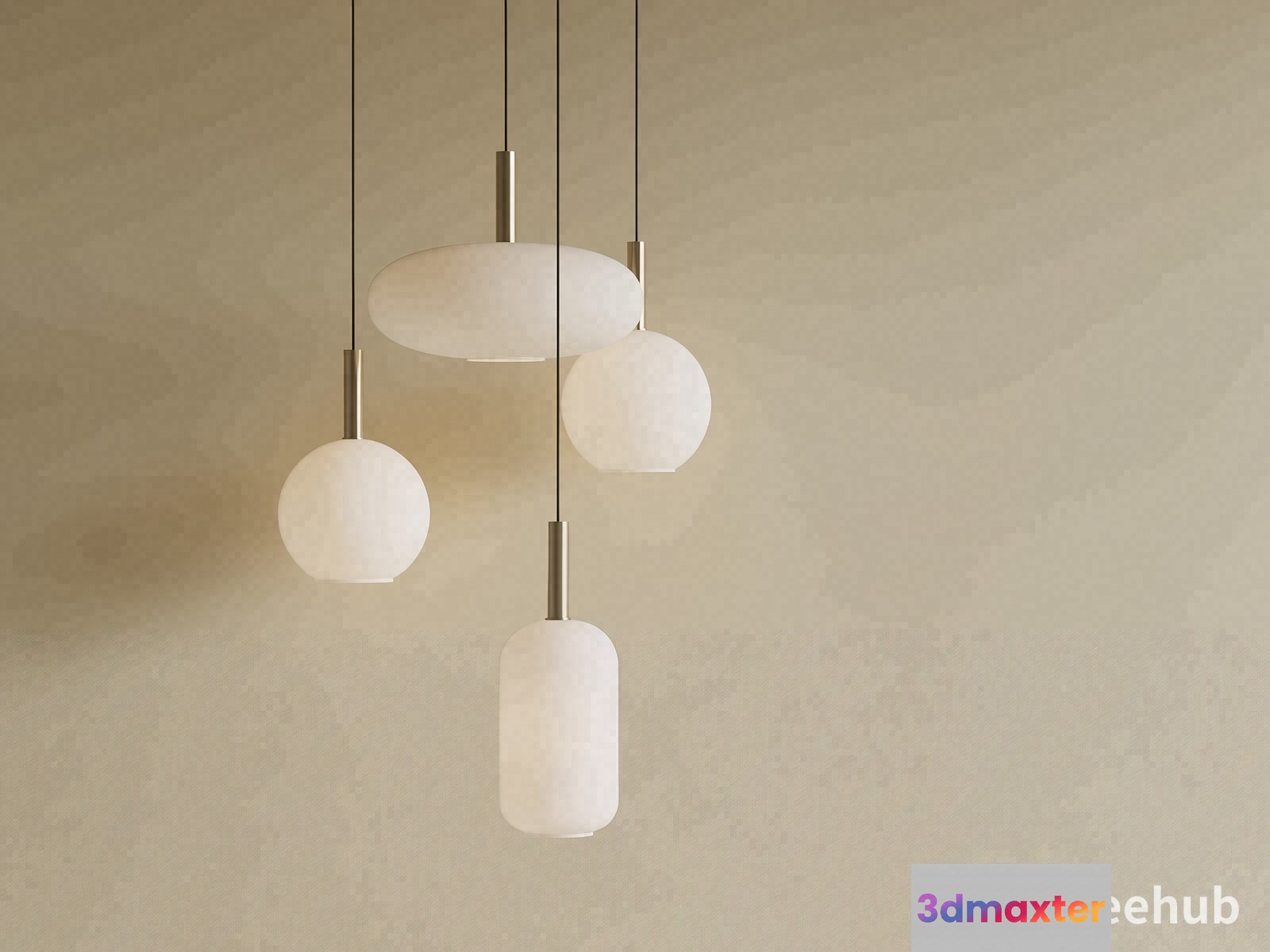 Modern Hanging Light Fixtures 3D Model - 21805 - VRAY Render