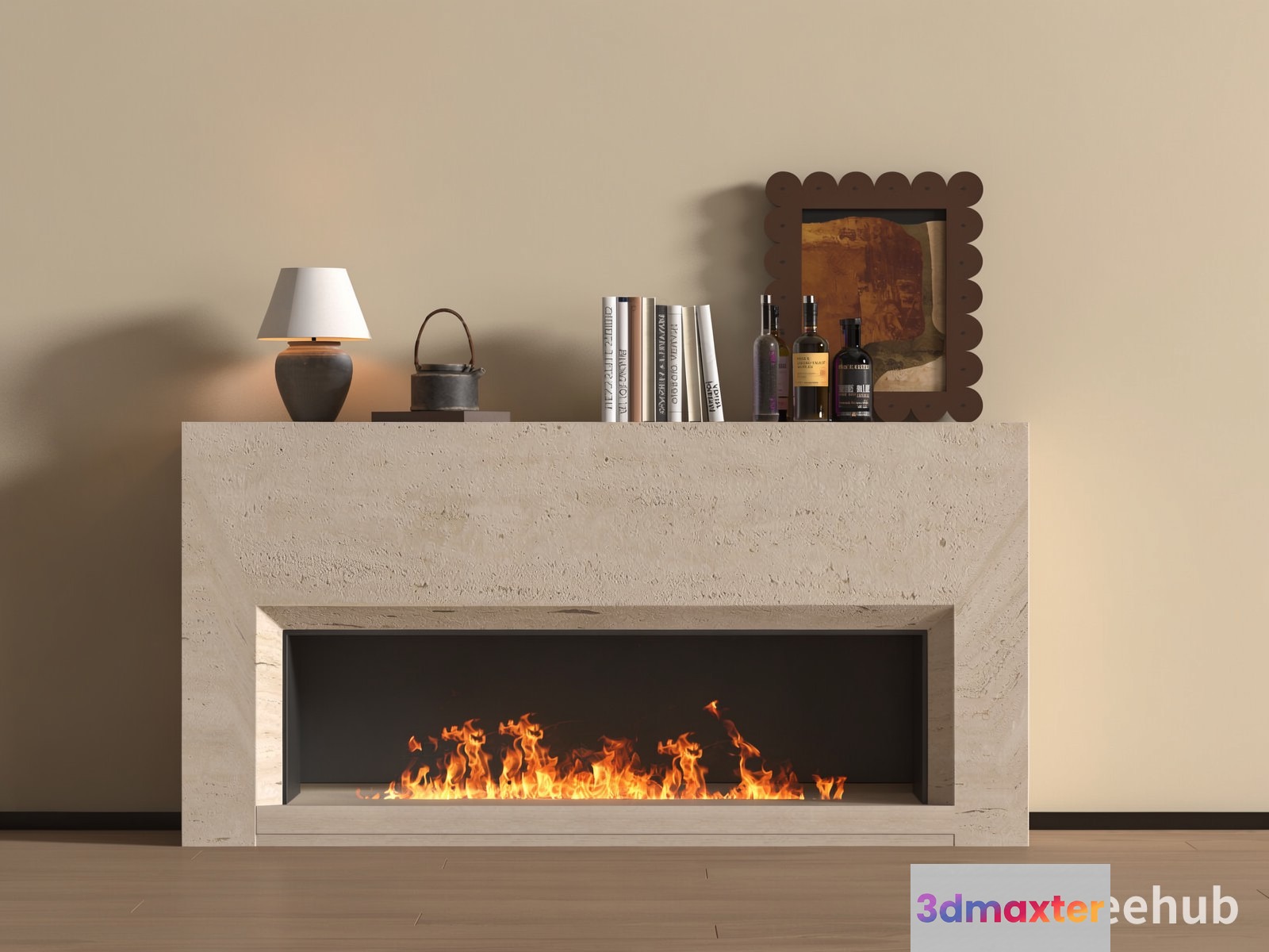 Modern Fireplace Design 3D Model - 21203 - VRAY Render