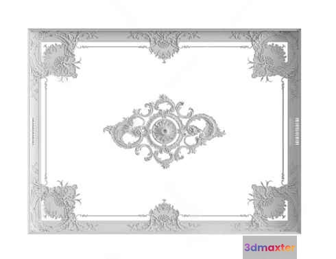A Decorative Border 3D Model - 8907 - VRAY Render