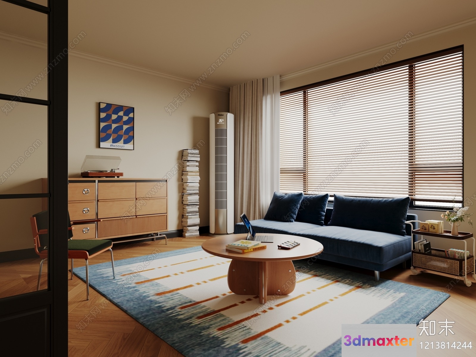 Modern Living Room 3D Model - 23063 - VRAY Render
