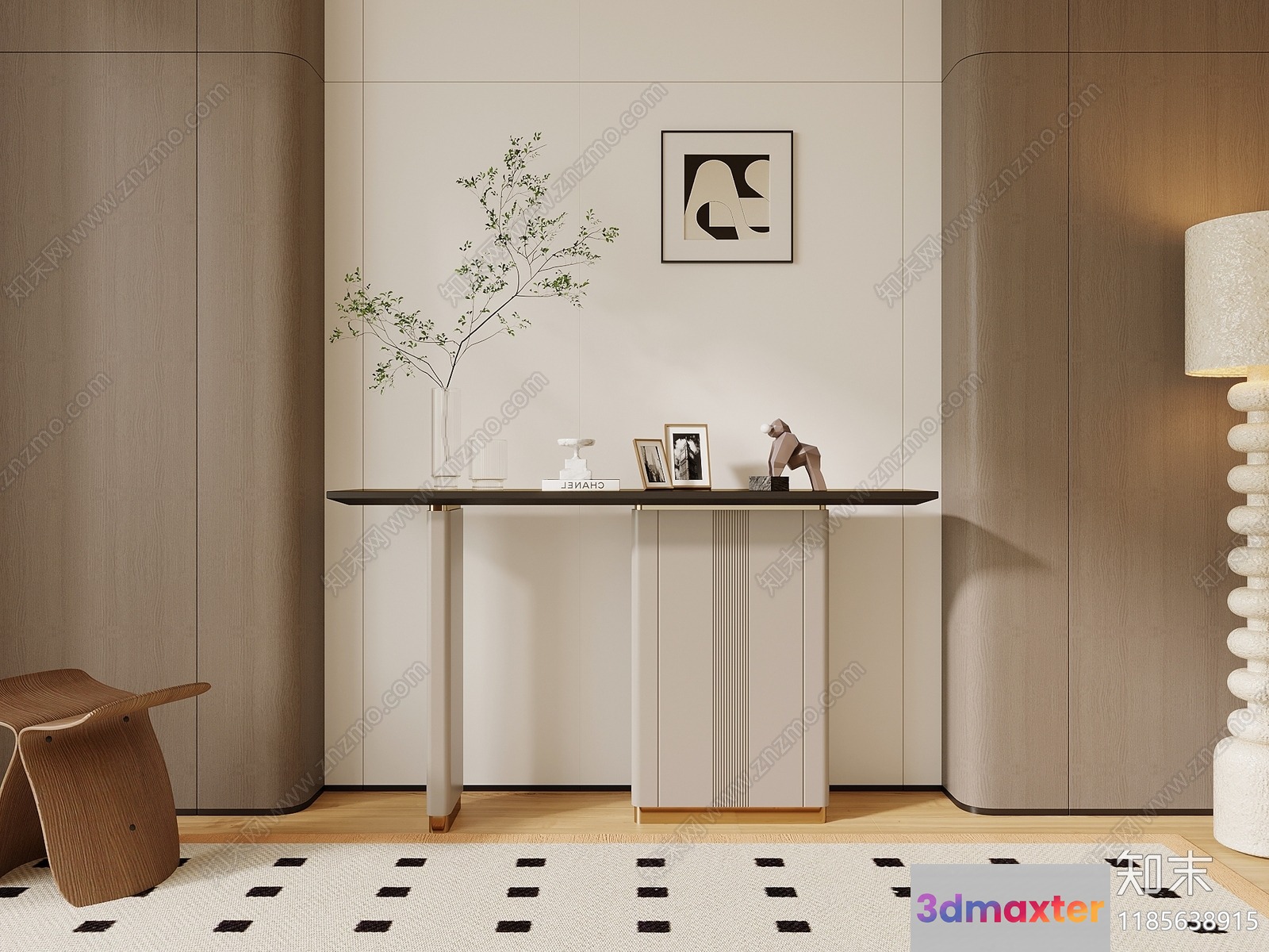 Modern Minimalist Decor 3D Model - 13943 - VRAY Render