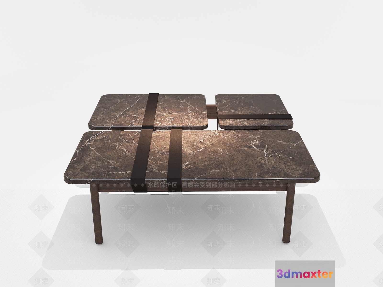 A Coffee Table With A Marble Top 3D Model - 6548 - VRAY Render