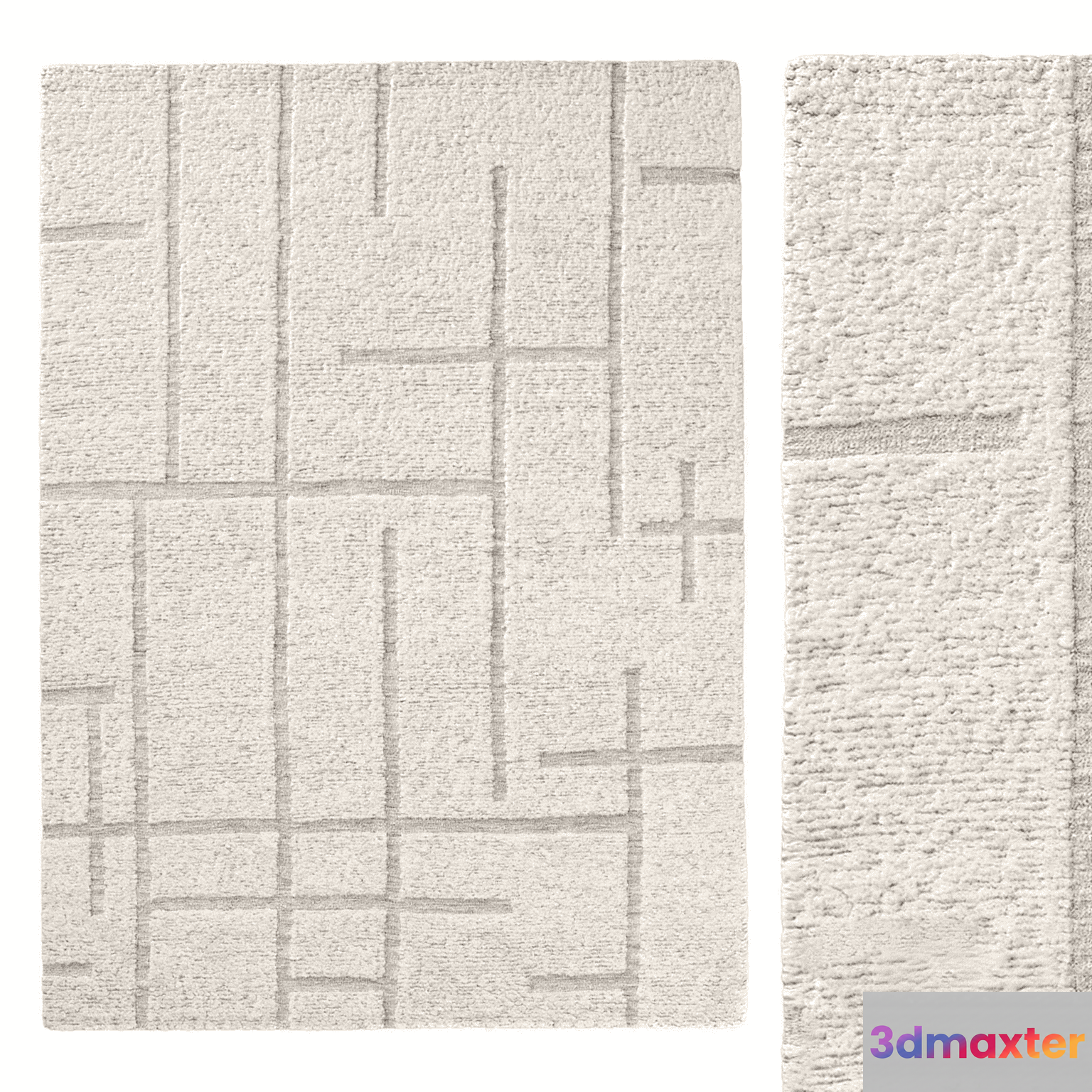 Modern Geometric Rug 3D Model - 12038 - CORONA Render