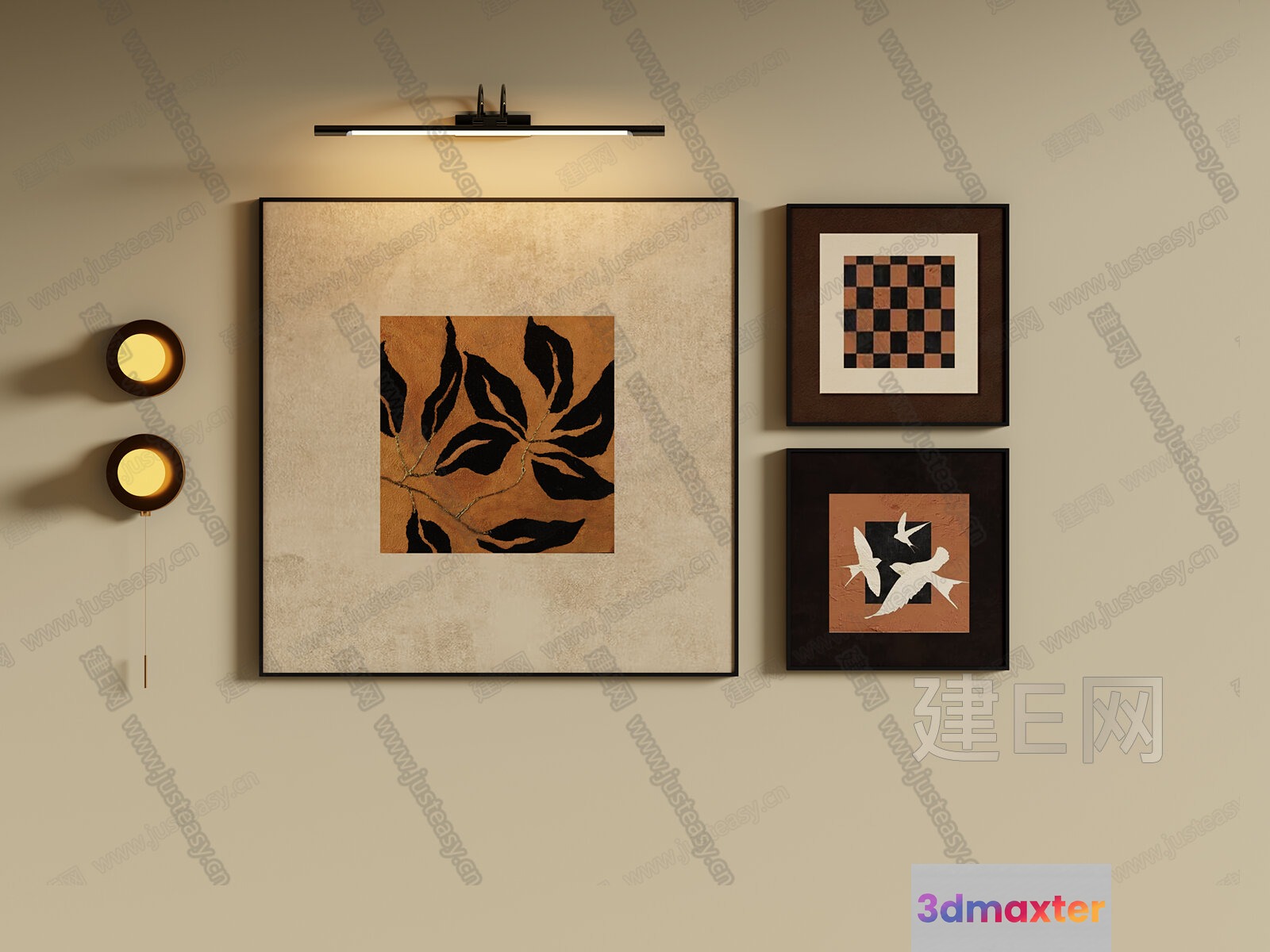 Cozy Wall Decor 3D Model - 2665 - VRAY Render