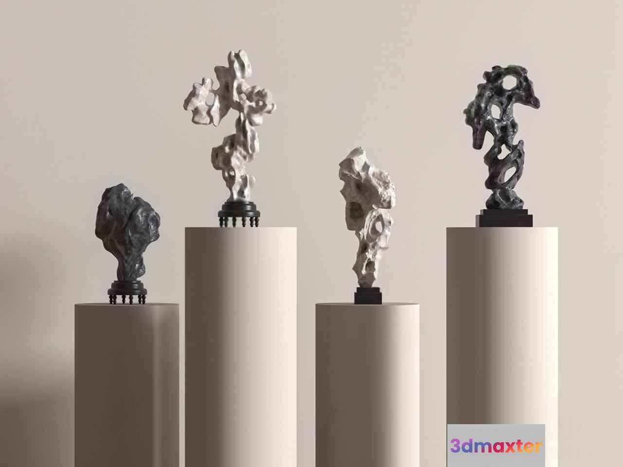 Abstract Art Sculptures 3D Model - 836 - VRAY Render