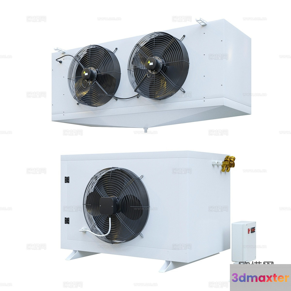 White Air Conditioner 3D Model - 20706 - VRAY Render