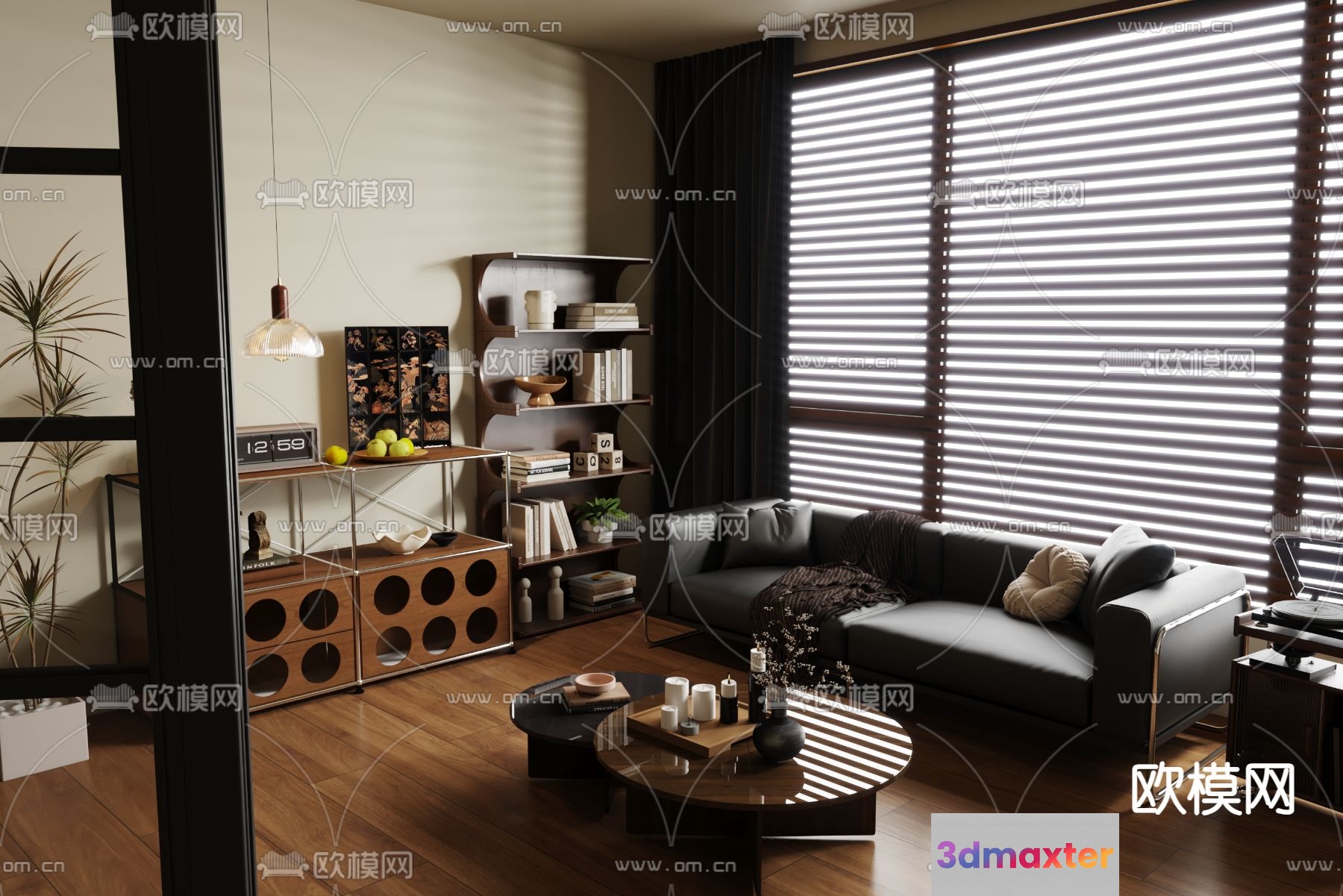 Modern Living Room 3D Model - 6059 - VRAY Render